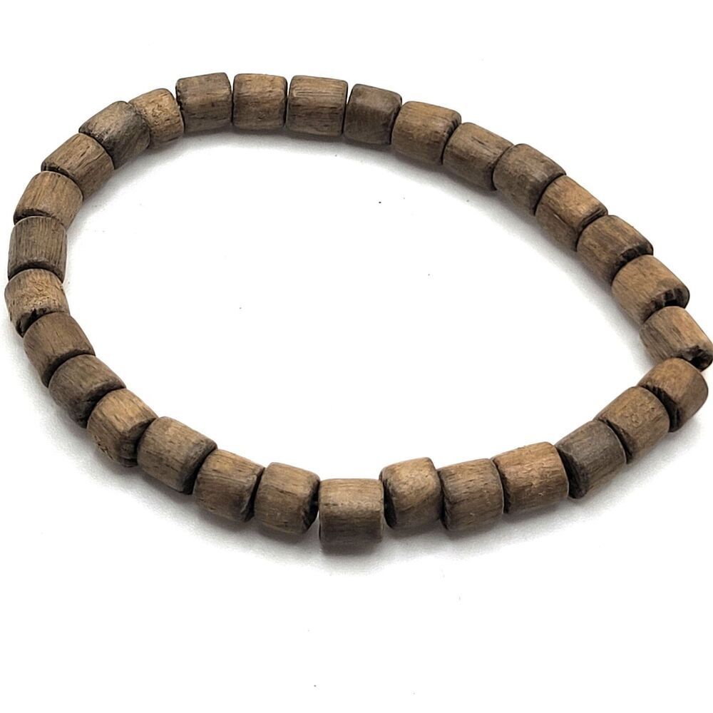 Wooden Heishi Style Bohemian Bracelet 7in